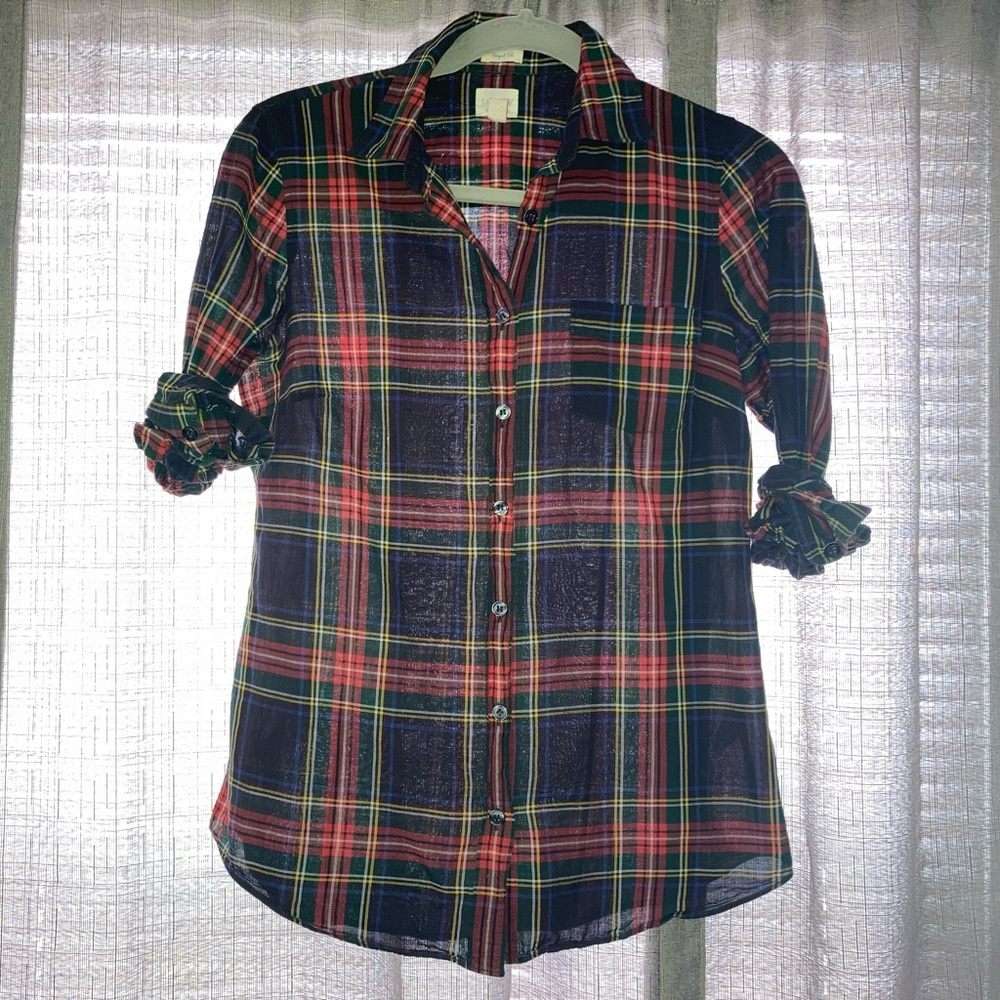 Jcrew Stewart plaid button down